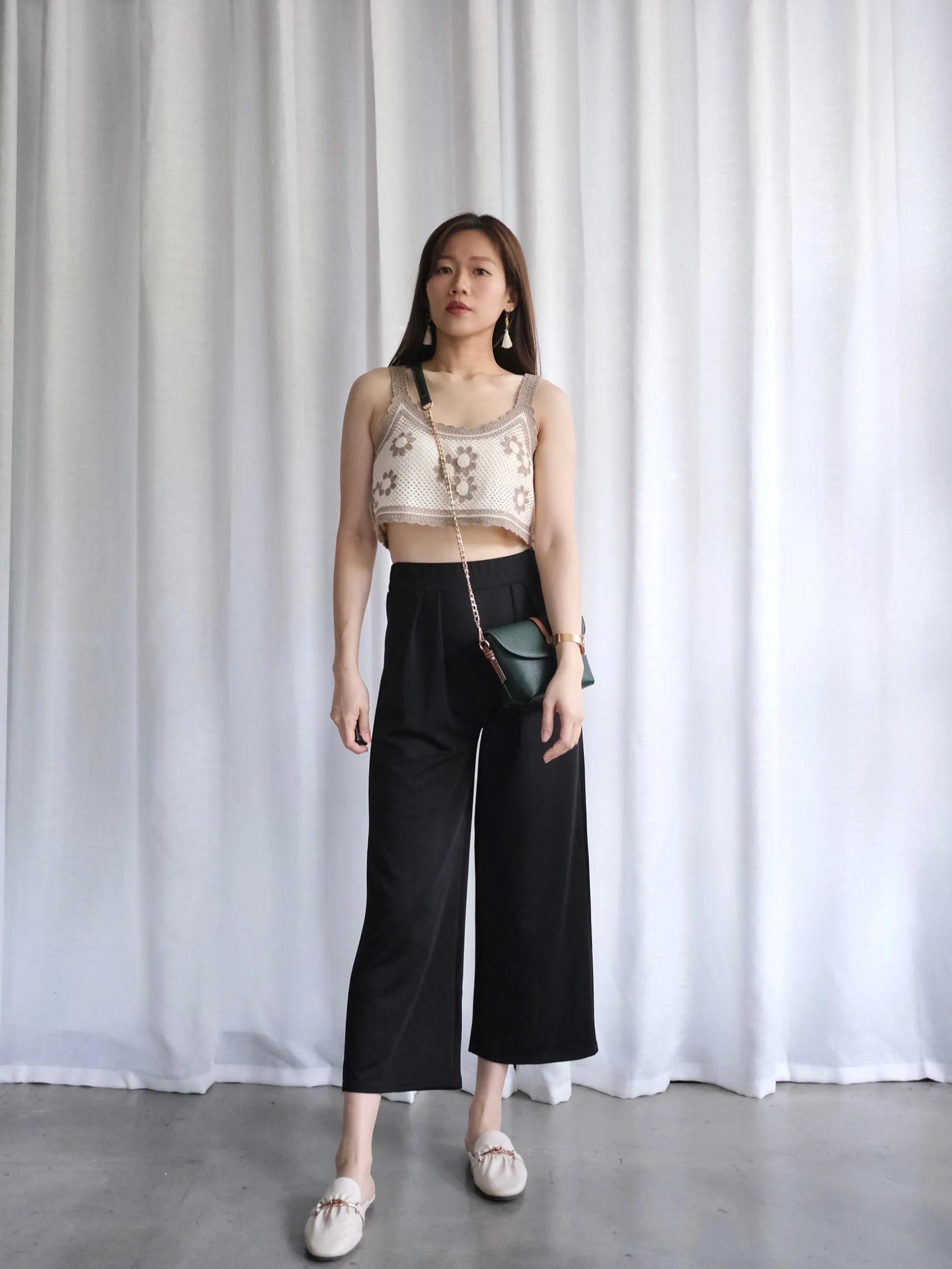 ACEWIN Floral Crochet Tank Top (Free Size) 110233