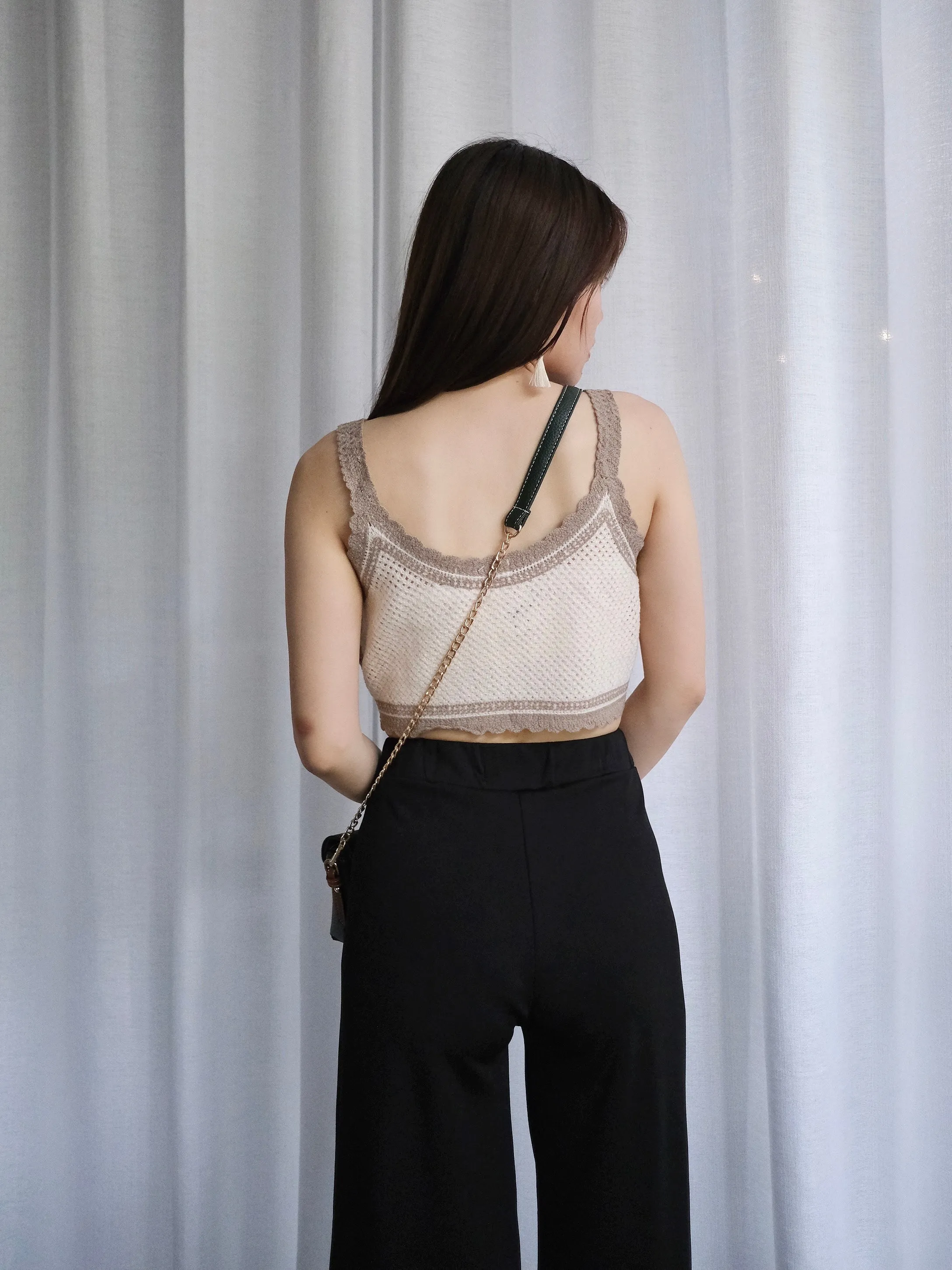 ACEWIN Floral Crochet Tank Top (Free Size) 110233