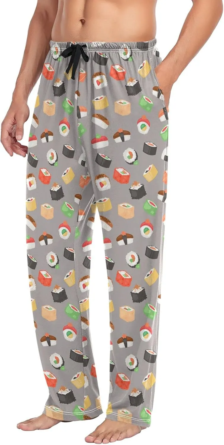 Aflyko Men's Pajama Pants with Pockets Loose Lounge Sleepwear Long Pjs Bottoms