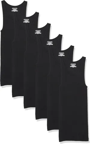 Amazon Essentials Men's Tank Undershirts, Pack of 6