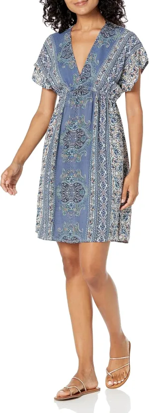 Angie Women's V-Neck Kimono Sleeve Dress