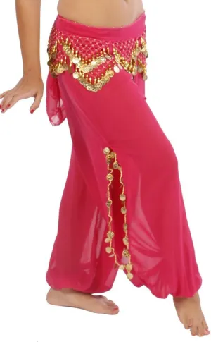 Bellydancer Chiffon Harem Pants with Side Slits | Maiden Dance