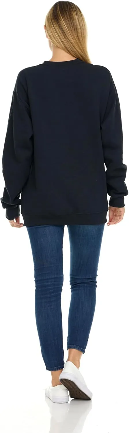 BILLIONHATS 3 Pack Womens Oversized Crew Neck Sweatshirt, Fleece Lined, Bulk Wholesale Sweatshirts