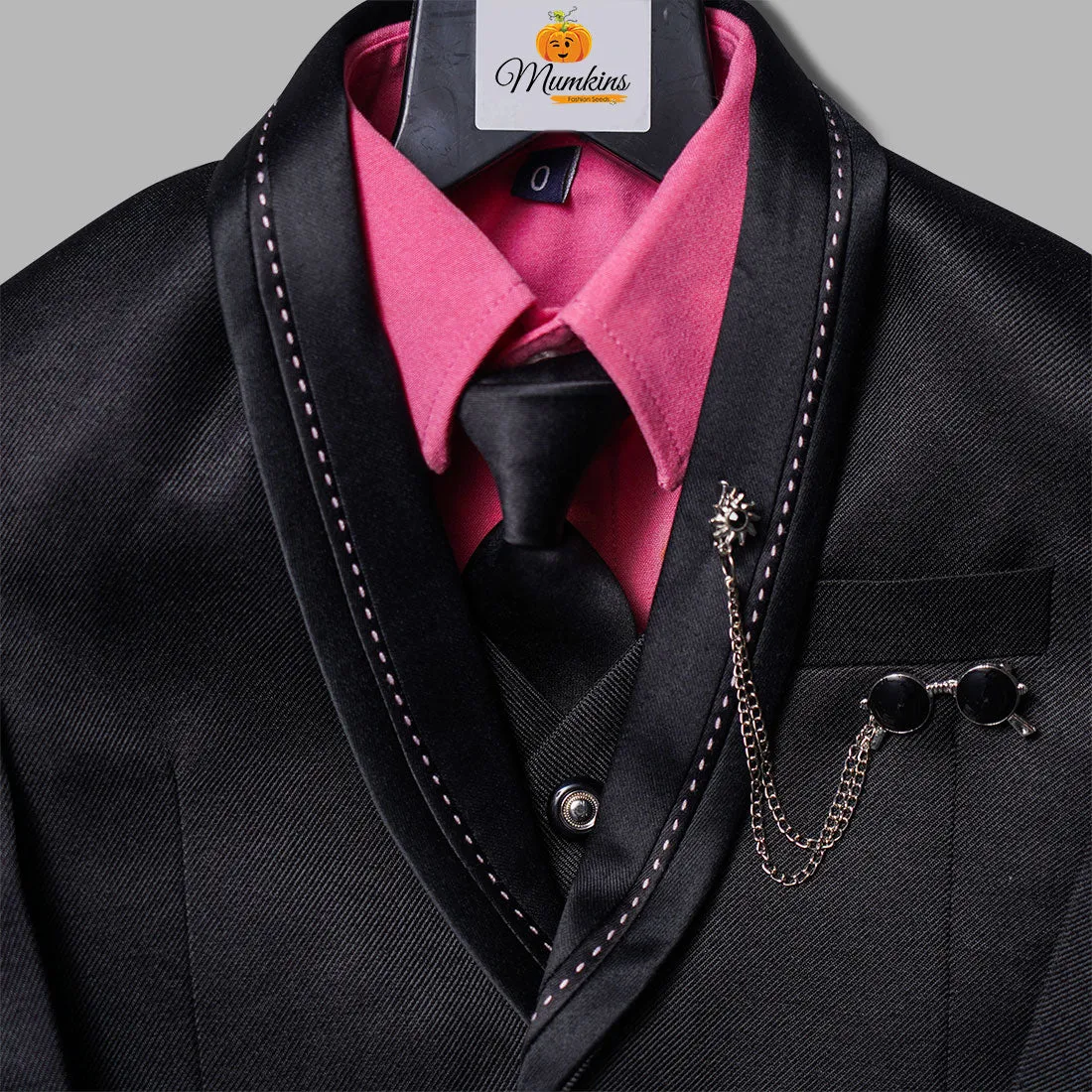 Black Party Wear Boys Suit
