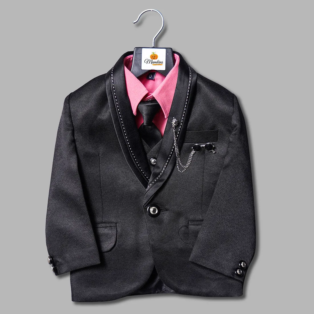 Black Party Wear Boys Suit