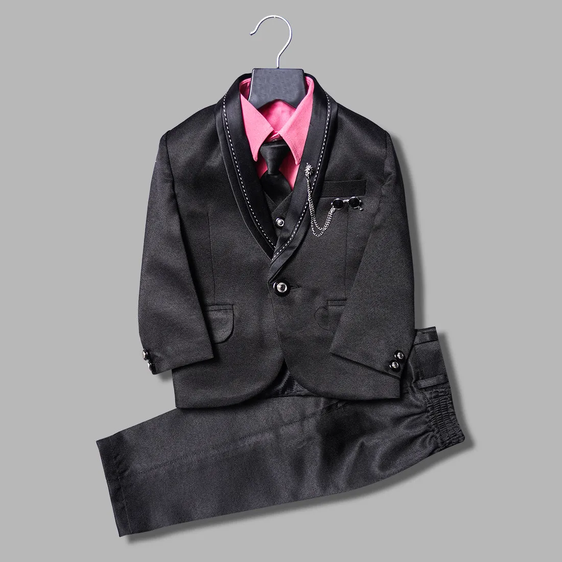 Black Party Wear Boys Suit