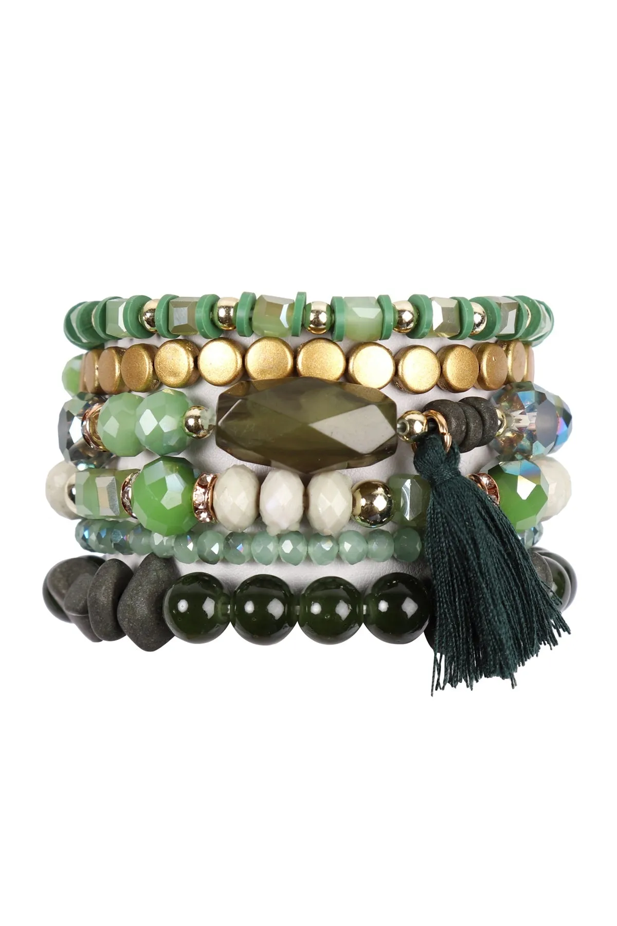 BOHO CHARM TASSEL BRACELET/6PCS