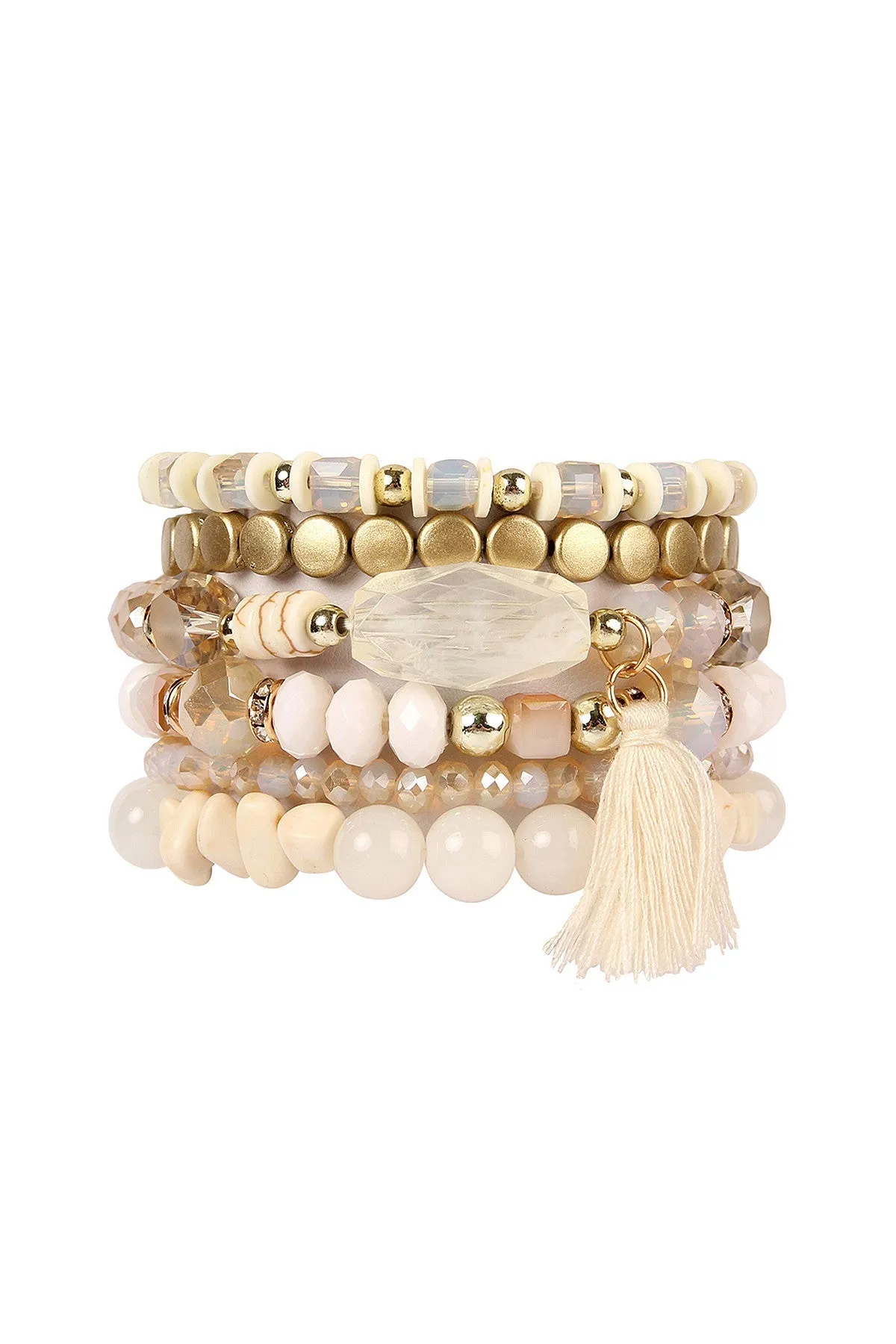 BOHO CHARM TASSEL BRACELET/6PCS