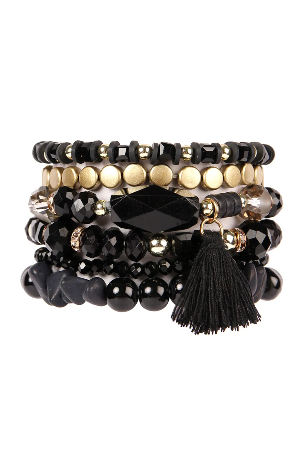 BOHO CHARM TASSEL BRACELET/6PCS