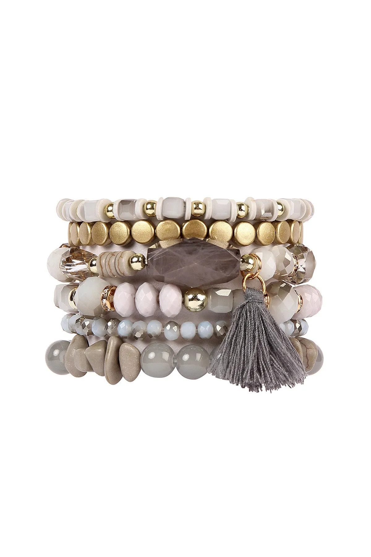 BOHO CHARM TASSEL BRACELET/6PCS