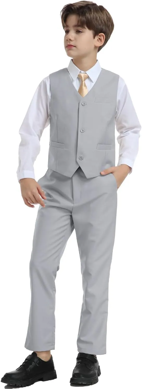 Boys Suits for Kids Toddler Tuxedo Boys' Formal Suit Set Slim Fit Wedding Ring Bearer Outfit