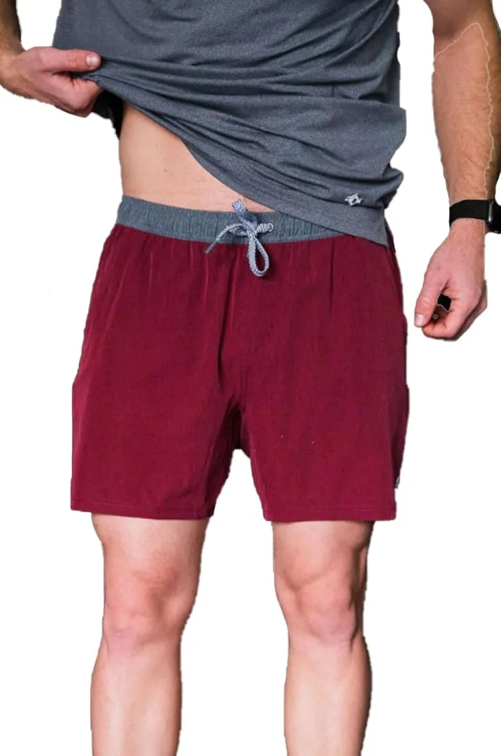Burlebo Men's Athletic Workout 5.5" Inseam Shorts with Built-in Liner
