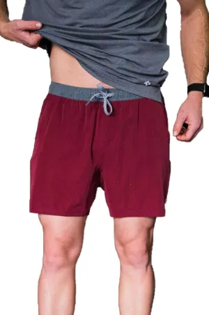 Burlebo Men's Athletic Workout 5.5" Inseam Shorts with Built-in Liner