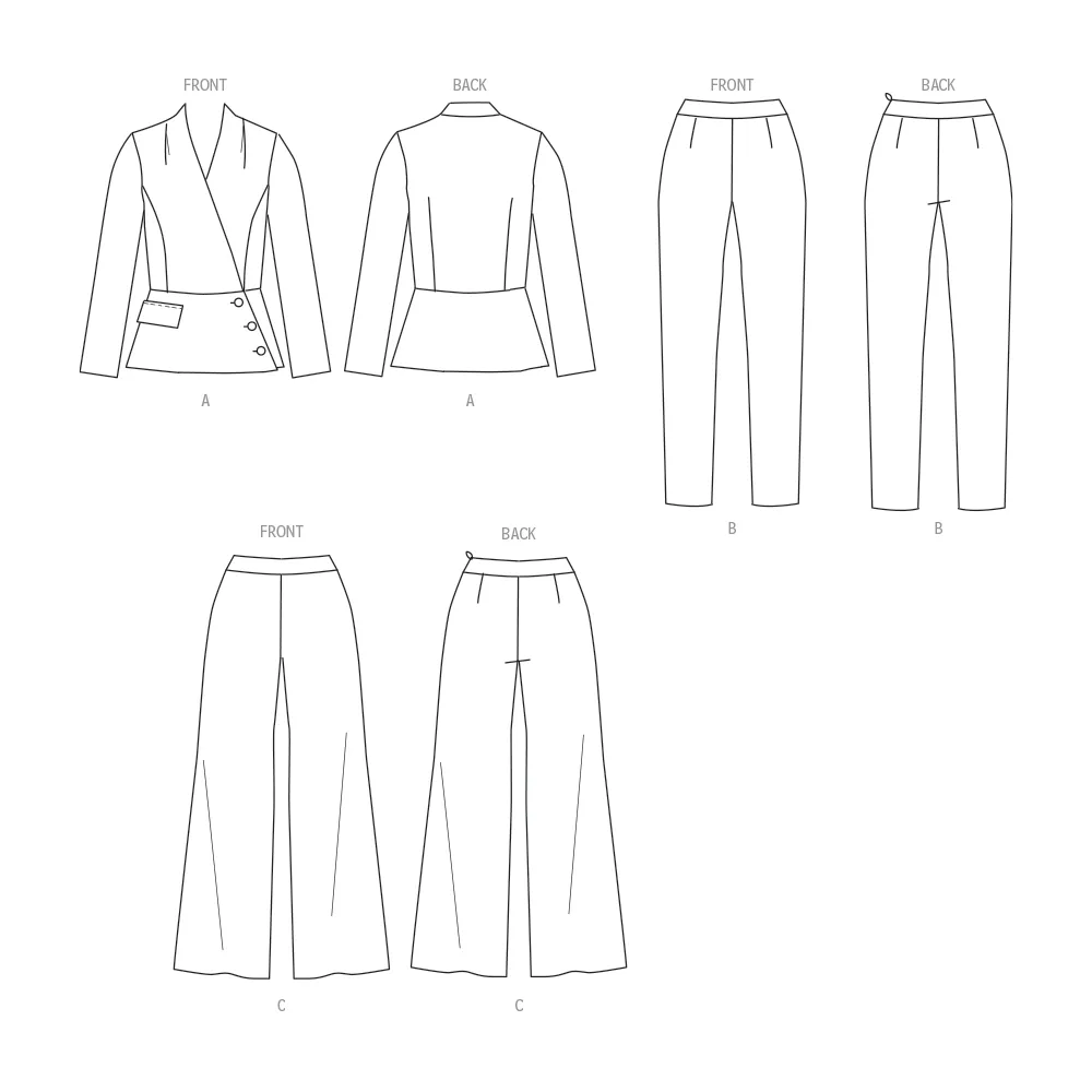 Butterick Pattern B6915 Misses' Jacket  &  Pants