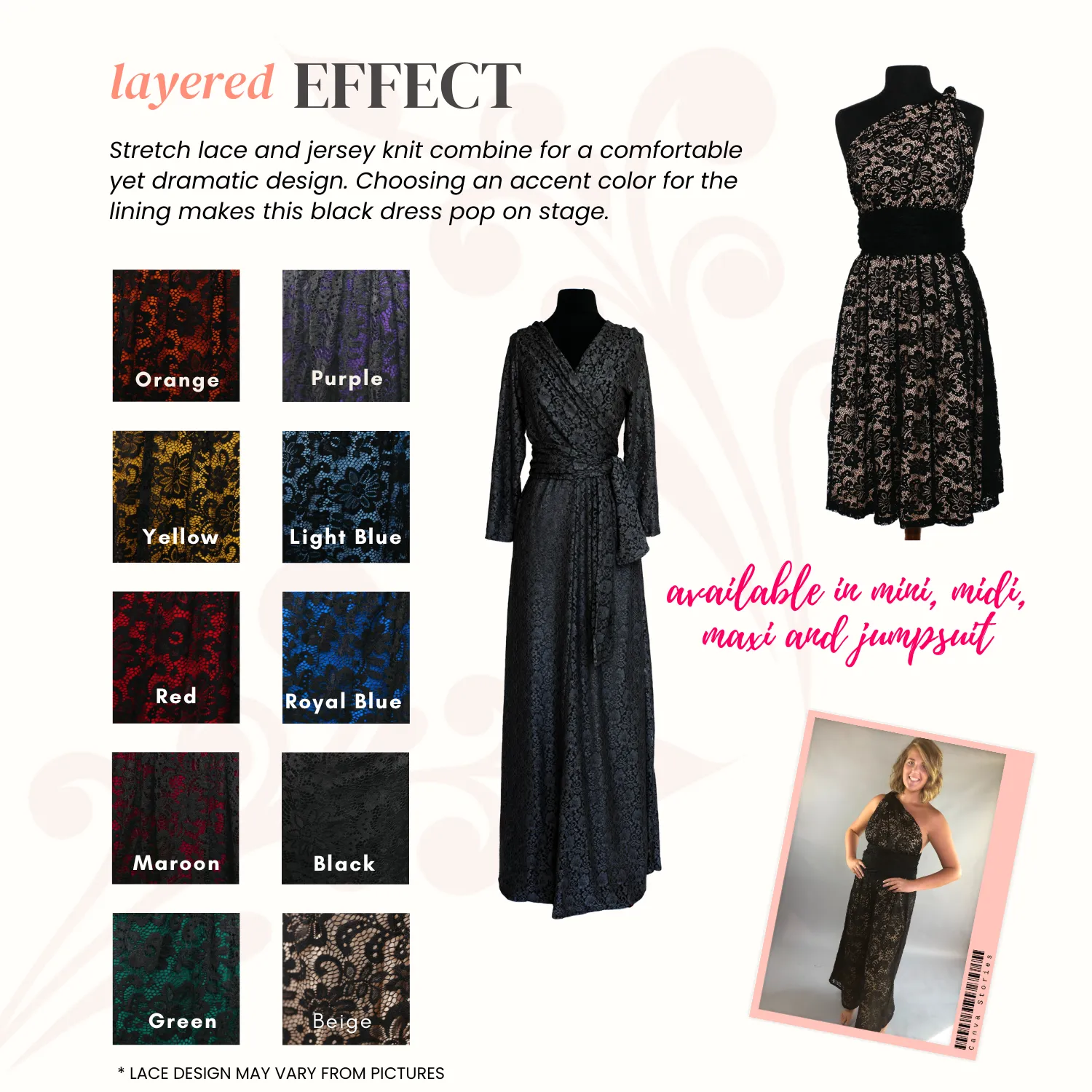 Calista Plus Gray Lace Jumpsuit