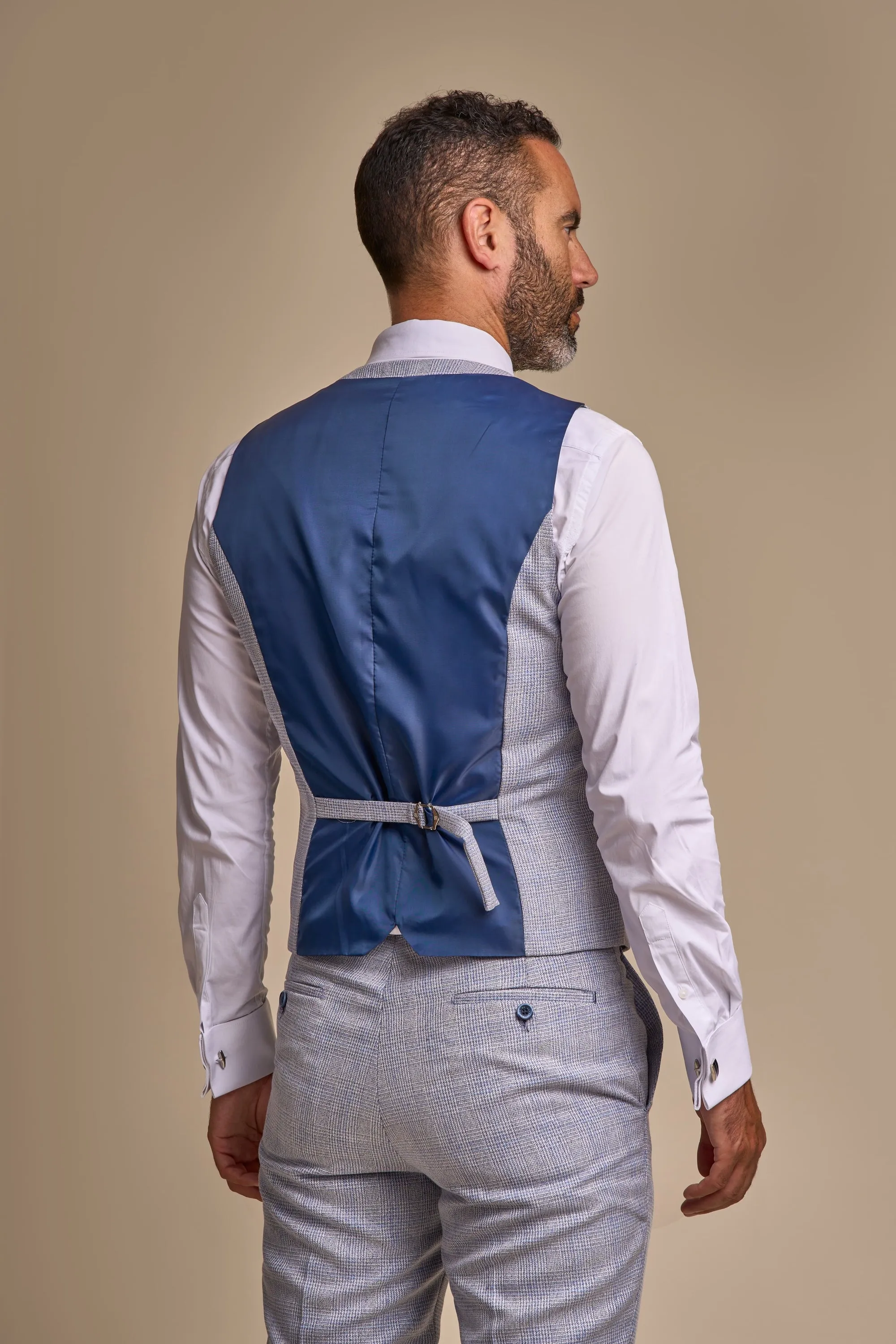 Caridi Sky Regular Check Three Piece Suit