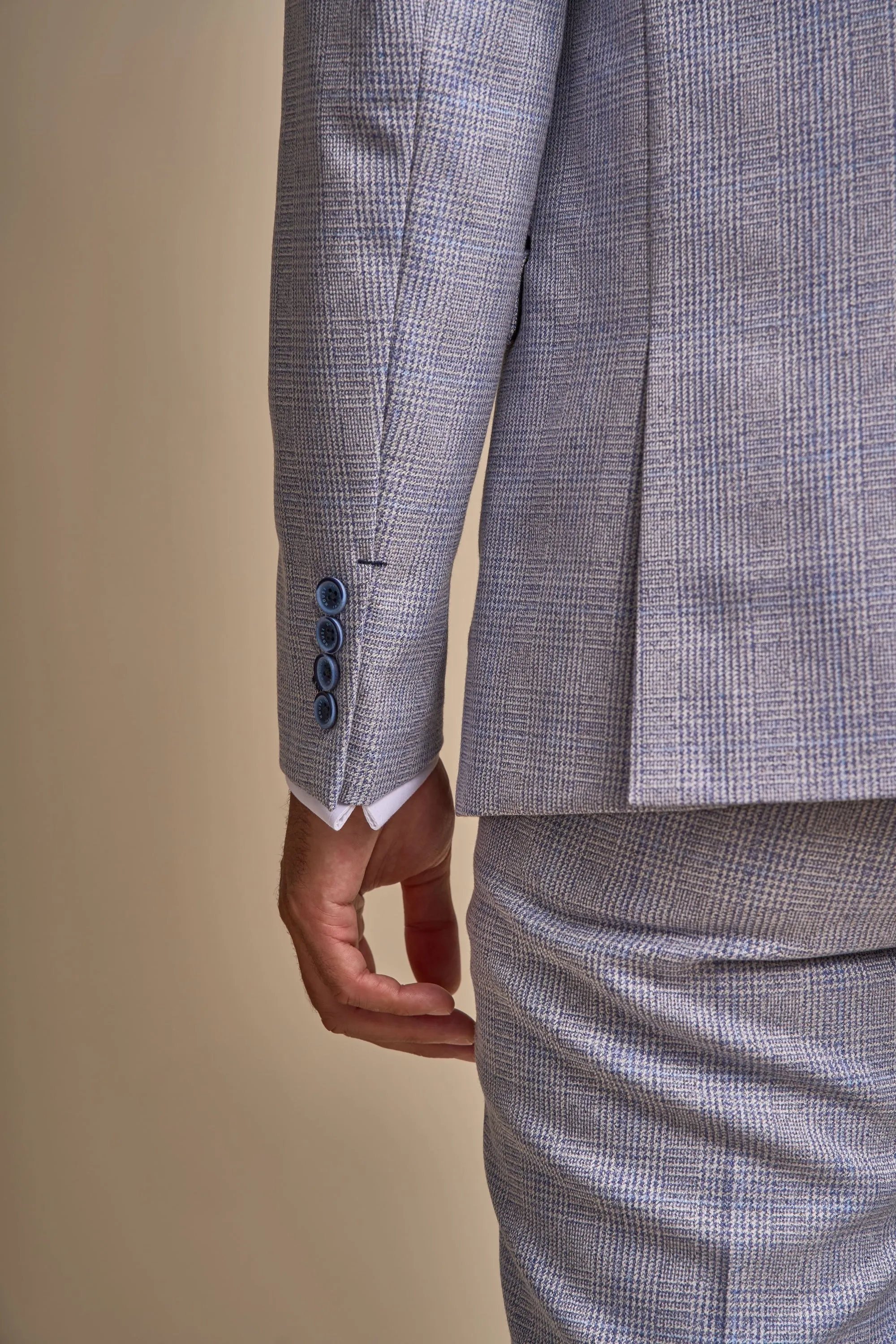 Caridi Sky Regular Check Three Piece Suit