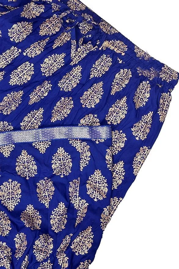 Chandrakala Flowy Long Skirt for Women A Line Casual Beach Party Holiday Maxi Skirts (S113-P)