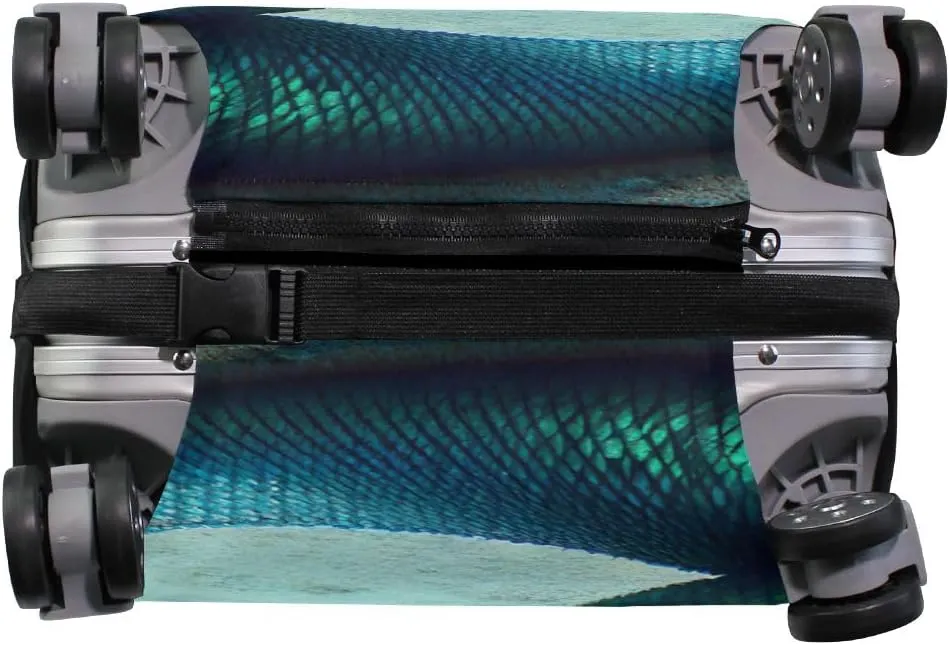 CHIFIGNO Beautiful Mermaid Luggage Cover Protector Luggage Dust Cover with Concealed Zippers for 18-32 Inch Luggage S Fits 18-20 Inch
