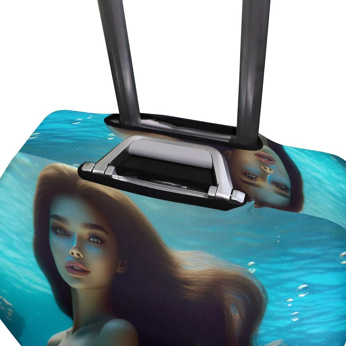 CHIFIGNO Beautiful Mermaid Luggage Cover Protector Luggage Dust Cover with Concealed Zippers for 18-32 Inch Luggage S Fits 18-20 Inch