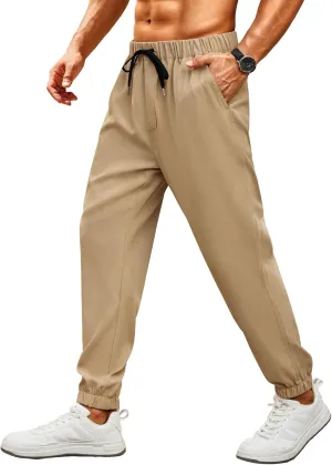 COOFANDY Mens Joggers Pants Regular Fit Casual Pants Lightweight Elastic Waistband Pants with Pockets
