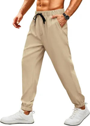 COOFANDY Mens Joggers Pants Regular Fit Casual Pants Lightweight Elastic Waistband Pants with Pockets
