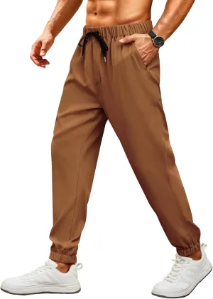 COOFANDY Mens Joggers Pants Regular Fit Casual Pants Lightweight Elastic Waistband Pants with Pockets