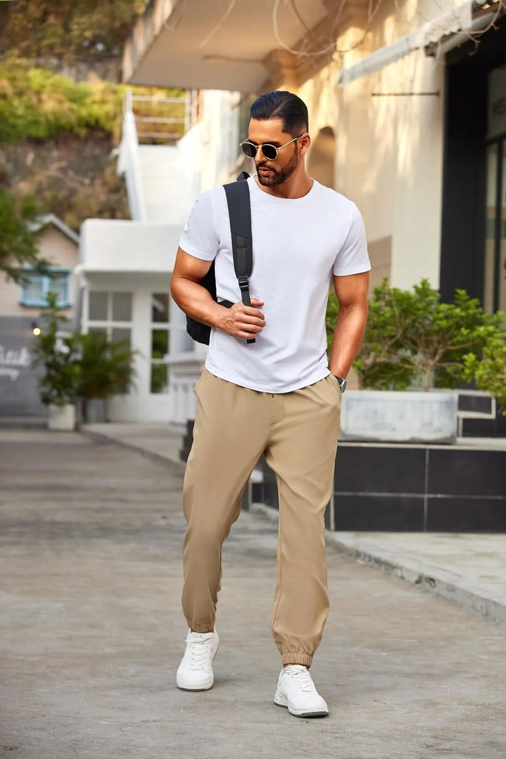 COOFANDY Mens Joggers Pants Regular Fit Casual Pants Lightweight Elastic Waistband Pants with Pockets