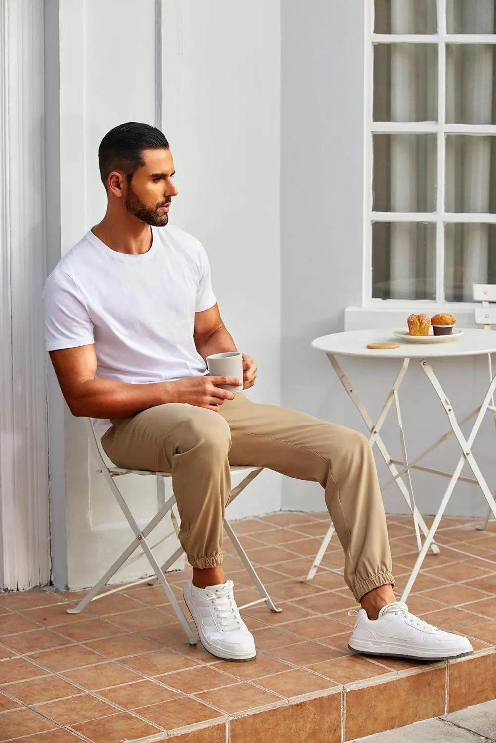 COOFANDY Mens Joggers Pants Regular Fit Casual Pants Lightweight Elastic Waistband Pants with Pockets