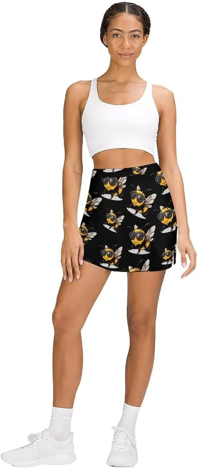 Cool Bee Women's Skort Athletic Skirt Golf Skorts A-line Skirts with Built-in Shorts Pockets