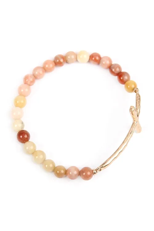 CROSS CHARM BEADS BRACELET