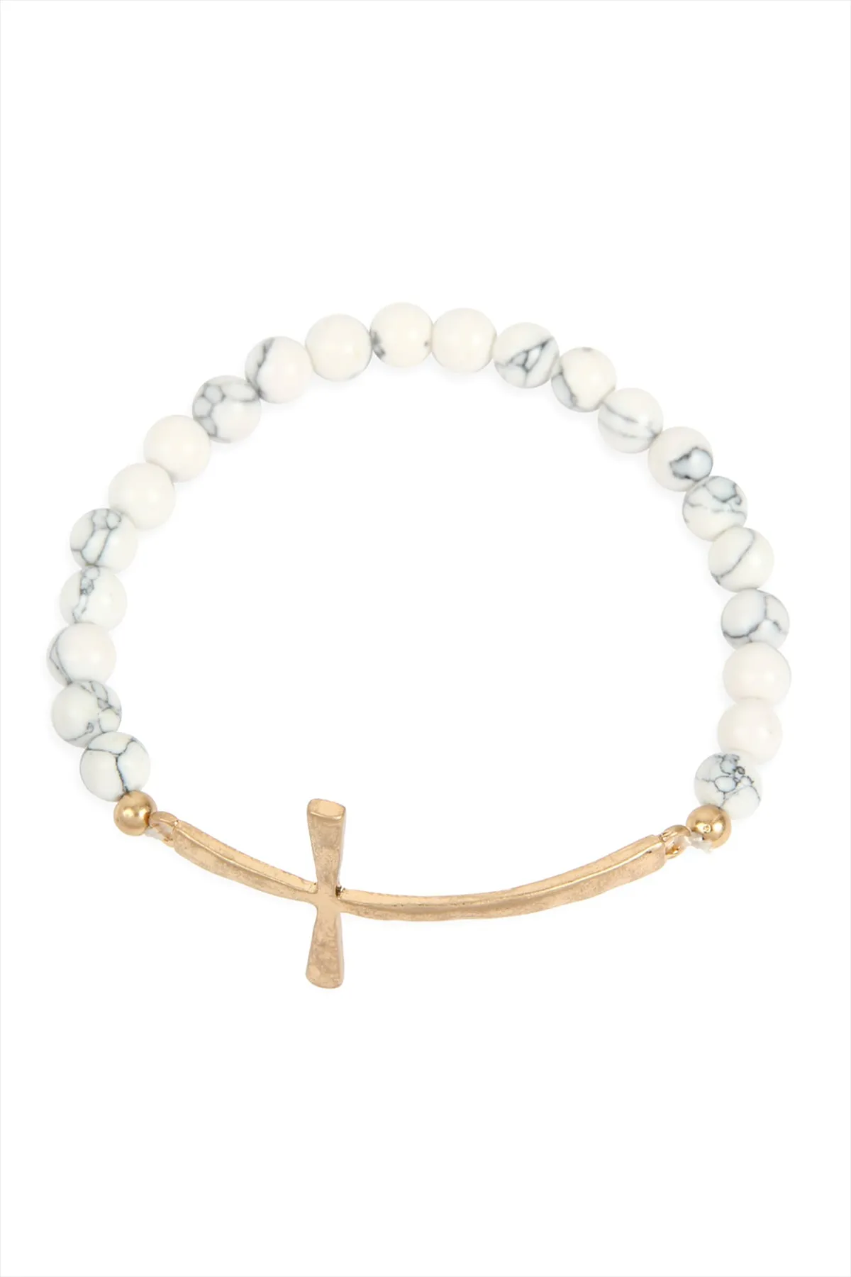 CROSS CHARM BEADS BRACELET