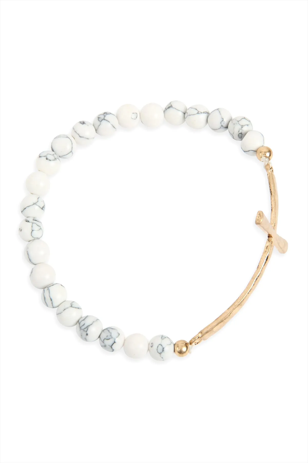CROSS CHARM BEADS BRACELET