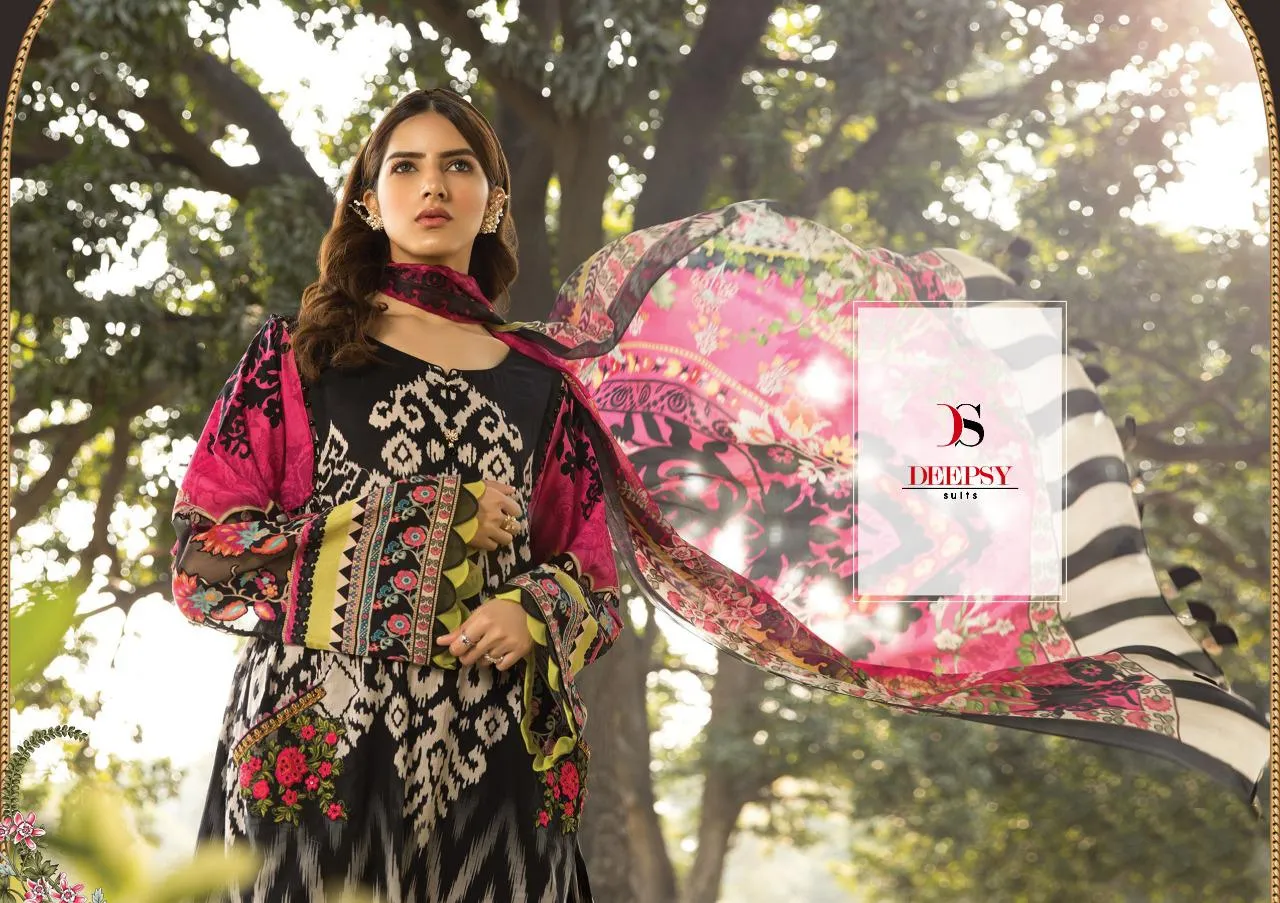 Deepsy Suits M Print 2020 Cotton Pakistani Stylish Embroiderd Salwar Kameez