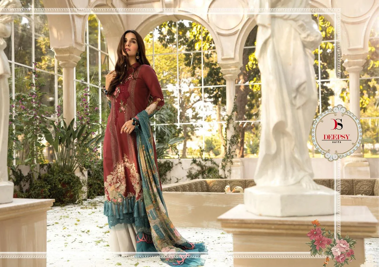 Deepsy Suits M Print 2020 Cotton Pakistani Stylish Embroiderd Salwar Kameez