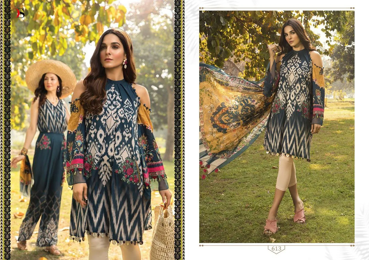 Deepsy Suits M Print 2020 Cotton Pakistani Stylish Embroiderd Salwar Kameez