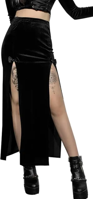 FEOYA Women's Skirt Steampunk Gothic Mini/Midi Skirts for Nightout Club Party