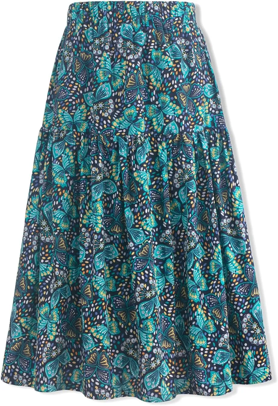 Floral Long Skirt for Girls Toddler & Kids & Teens II Girl's A-Line Maxi Skirts