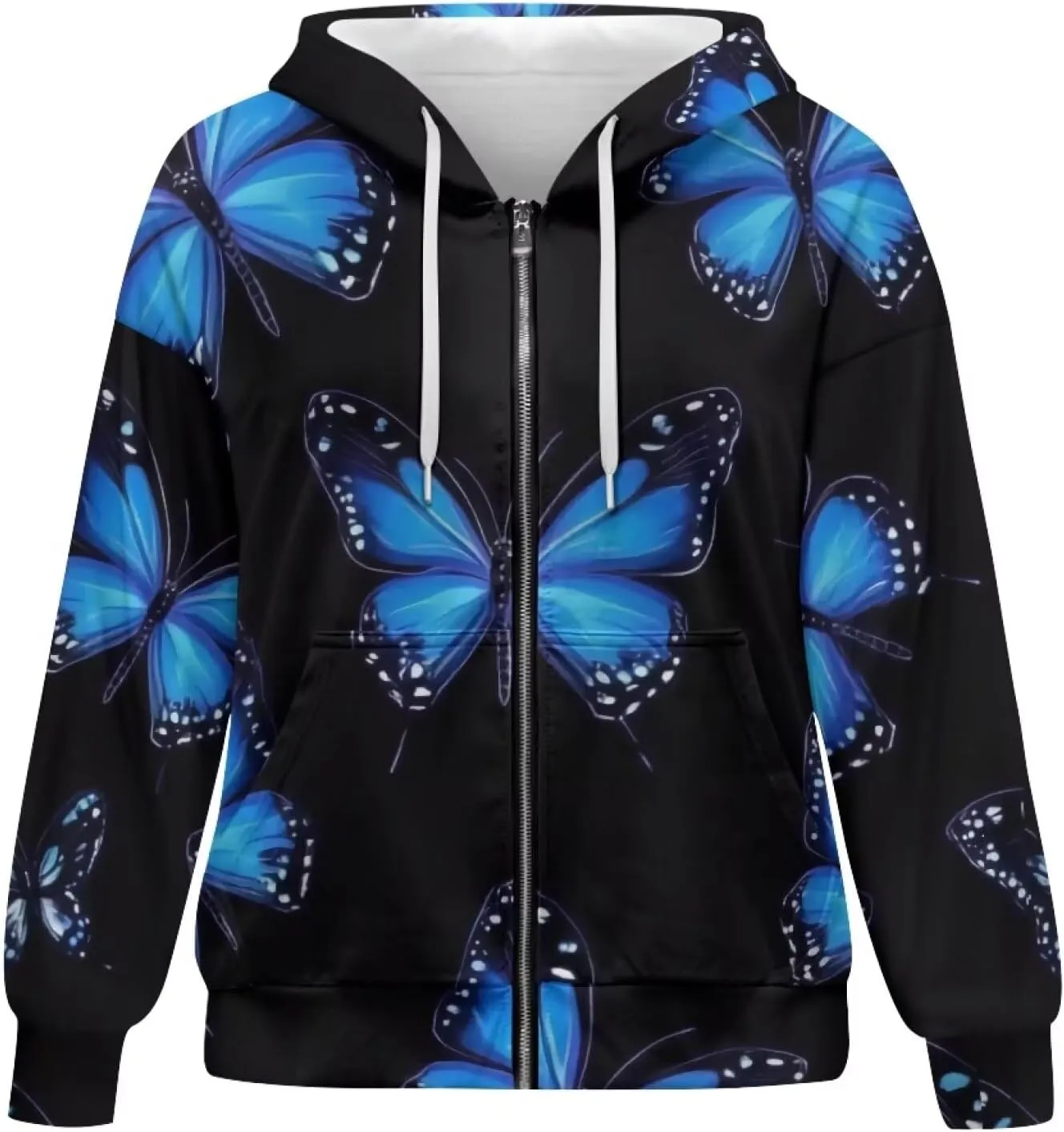Forchrinse Red Ladybug Zip Up Hoodie for Women Long Sleeve Causal Y2K Hoodie Ladybug Oversized Sweatshirts Fall Pullover Tops