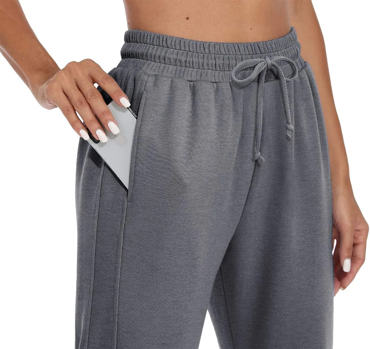 Fulbelle Women's Cotton Sweatpants with Pockets Drawstring Joggers Yoga Pants