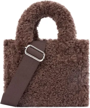 Furry Tote Bag Cute Mini Faux Fur Bag Winter Lambswool Fuzzy Purses and Handbags for Women