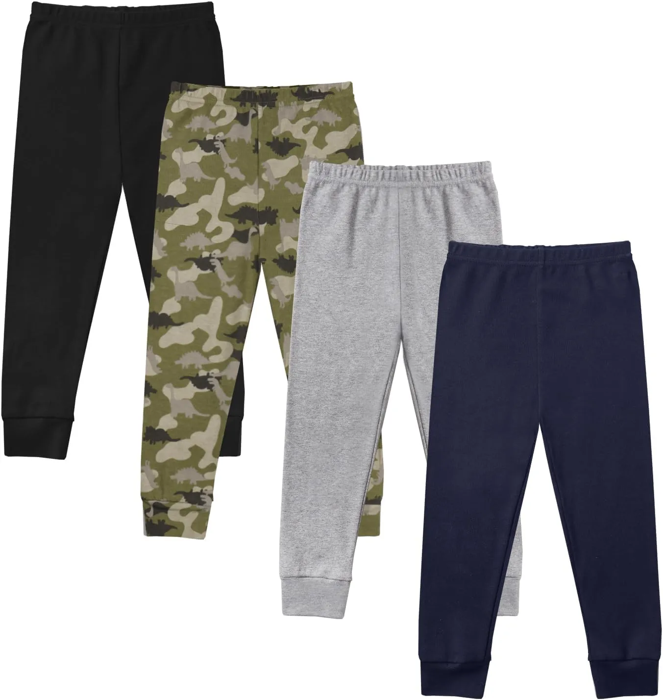 GLASH Kids Baby and Toddler Boys 4-Pack Cotton Pants