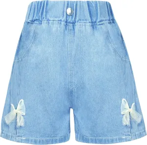 Happy Cherry Baby Girl Summer Denim Shorts Wide Leg Cute Cooling Jeans Hot Pants 1-13Y