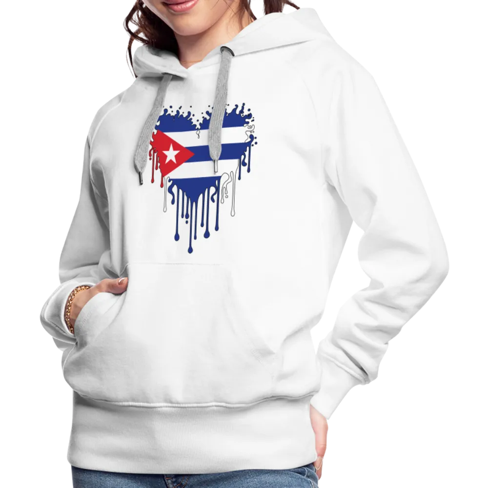 Heart of Cuba Flag Women’s Premium Hoodie