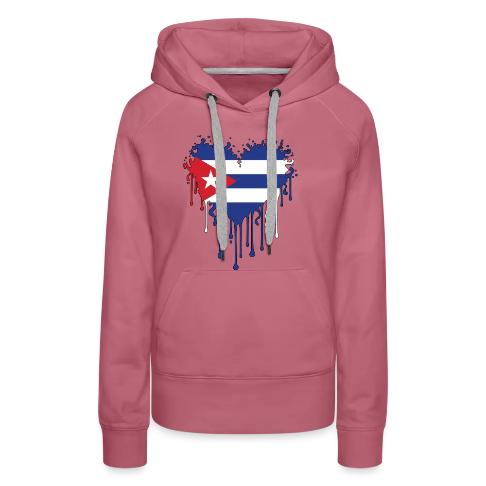 Heart of Cuba Flag Women’s Premium Hoodie