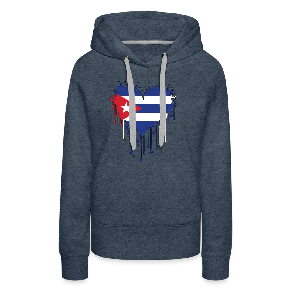 Heart of Cuba Flag Women’s Premium Hoodie