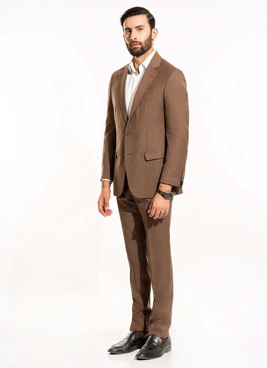 Houndstooth Brown Suit