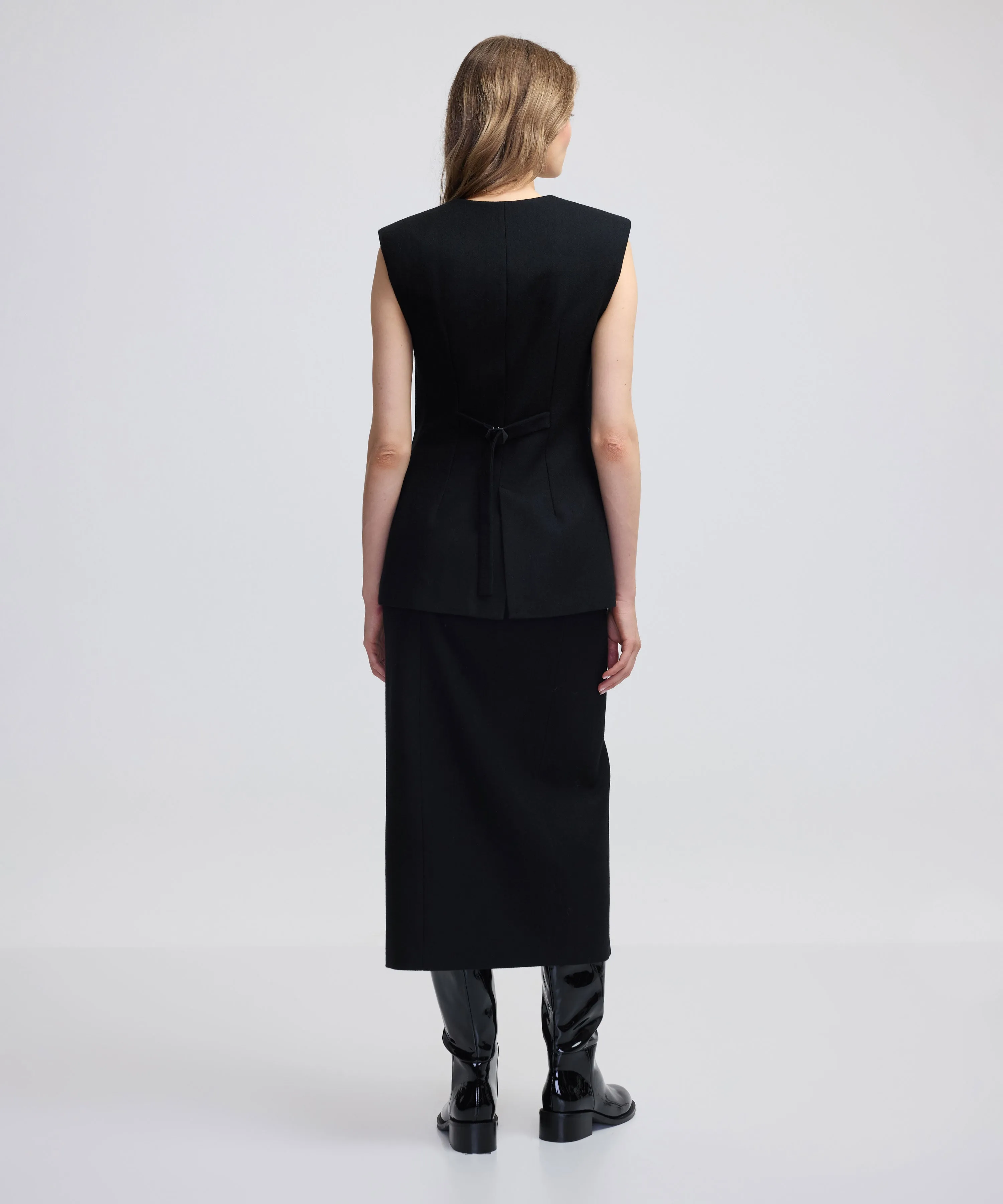 Ipekyol Wool Blend Padded Vest Black