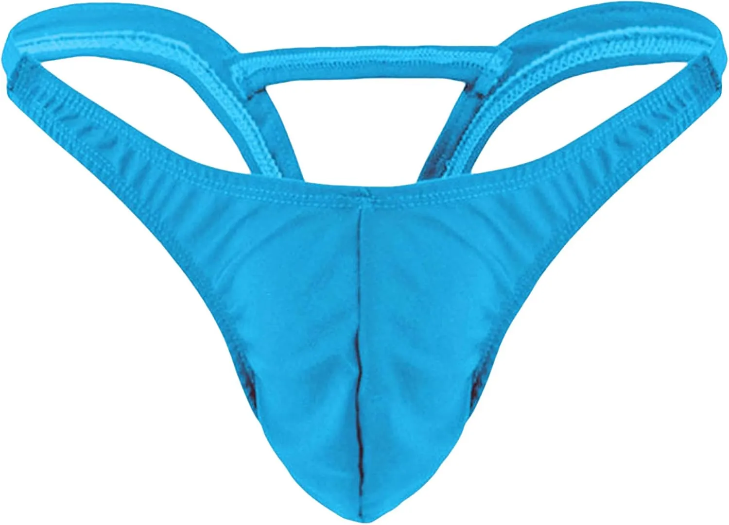 JEsilunmaMY Mens Underwear Low Rise Bulge Pouch Backless T-Back Bikini Briefs Solid Color Hollow Out G-String Underpants