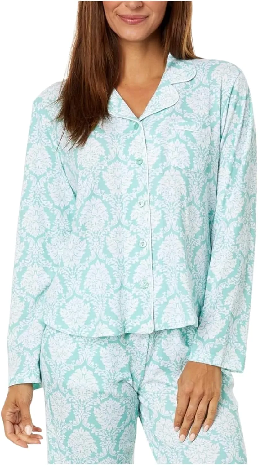 Karen Neuburger Women's Petite Key Item Long Sleeve Girlfriend Printed Pj Set